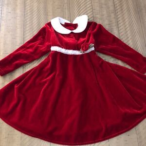 Vintage Sophie Rose 🌹 Velour Tie Back Dress 👗 with Lace Trim, satin collar,
